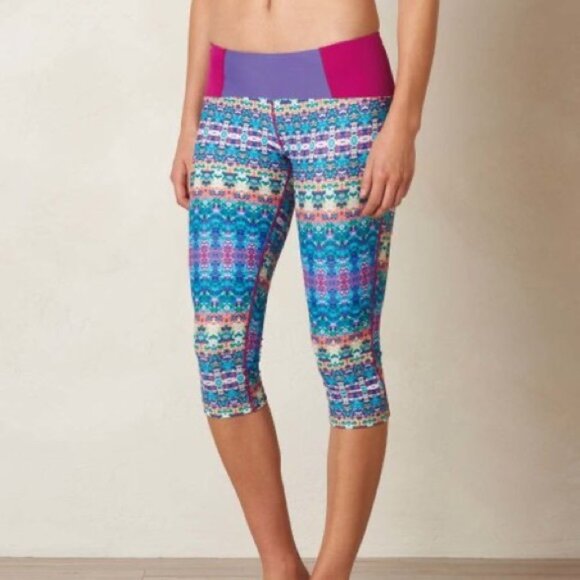 PrAna Aquabloom Geometric Rai Swim Tights - Picture 2 of 9